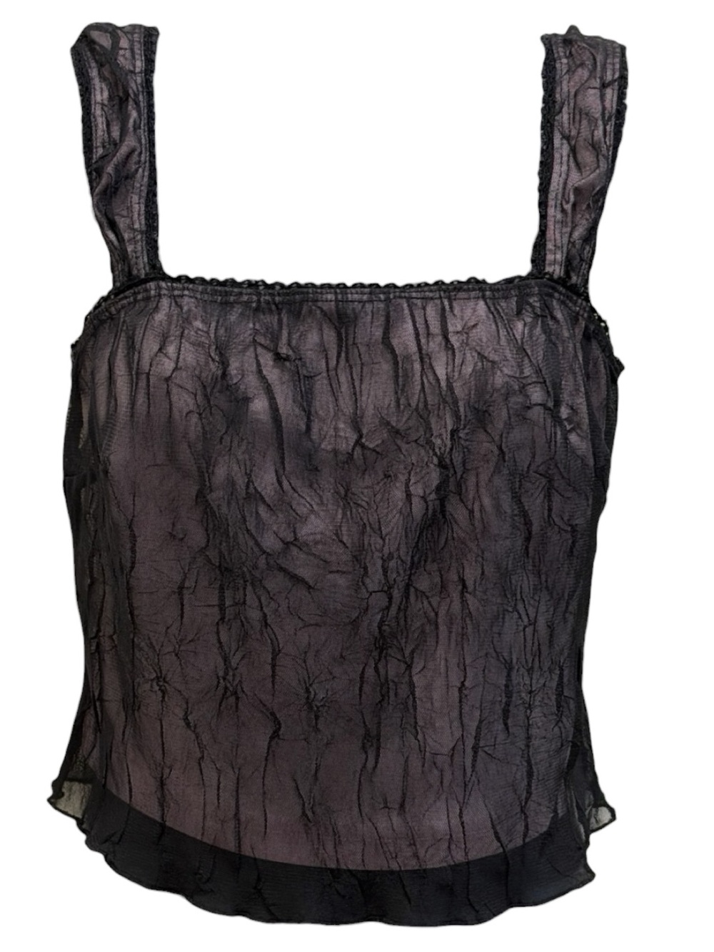 Y2K Morbid Threads Whimsygoth Sheer Overlay Tank